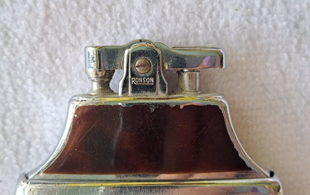 Vintage Art Deco Ronson Master Case Lighter Cigarette Case Combo