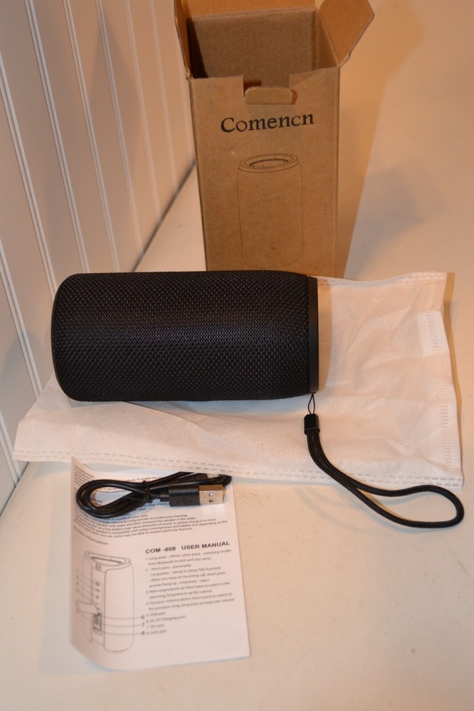 COMENCN Portable Bluetooth Wireless Speaker Black