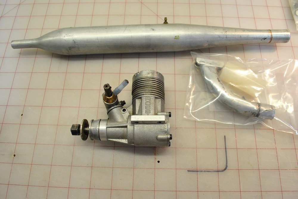 Rossi R40 Nitro Engine w/ tunned pipe.  Nice!