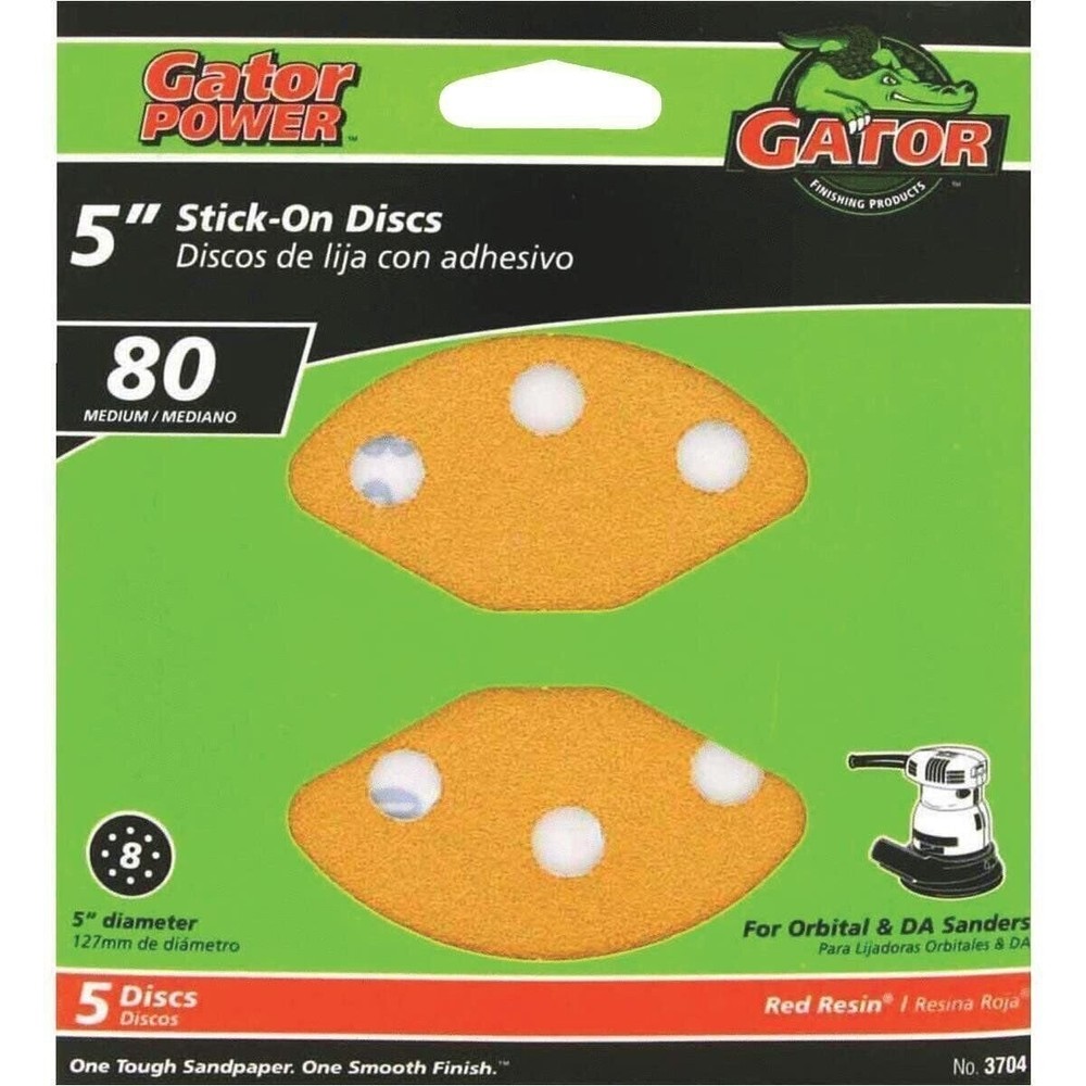 Gator 5Pk 5" 80G Sanding Disc