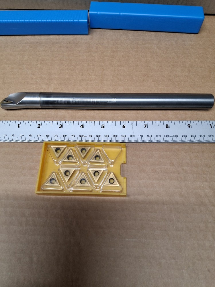 Valenite Solid Carbide Boring Bar 3/4" By 10" , With Inserts