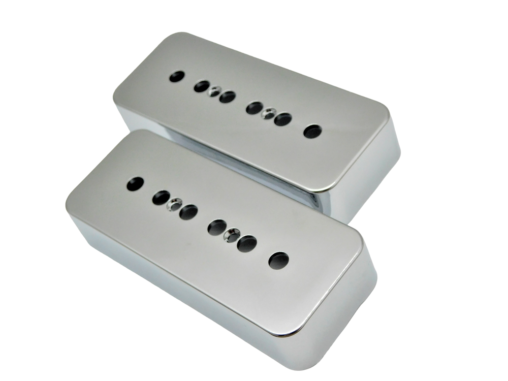 Chrome Plastic Pickup p-90 Covers 50mm, 52mm
