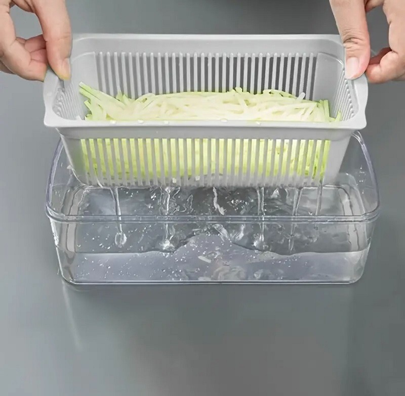 15pcs/Set Multifunctional Vegetable Chopper - Blue