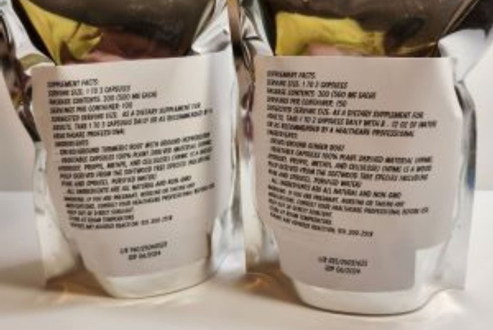 Turmeric Capsule & Ginger Root Capsule Value Pack Combo! Made Fresh On Demand!