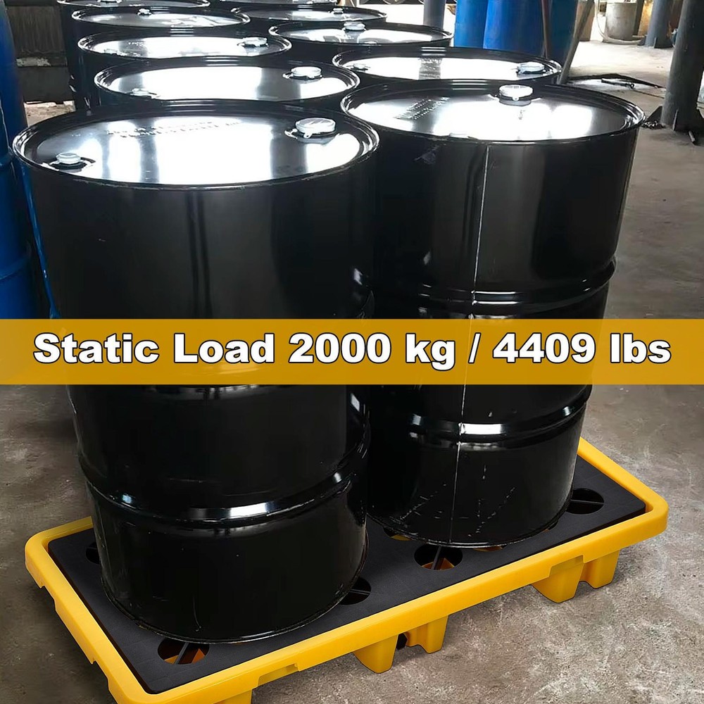 Spill Containment Platform, For 2 Drums, 20 Gallong