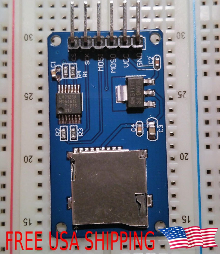 2x SPI Micro SD MicroSD Board Shield Card Reader Module Arduino ESP8266 ESP32