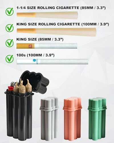 Cigarette Case for Regular Size Cigarettes and 100s King Size 4 Capacity...