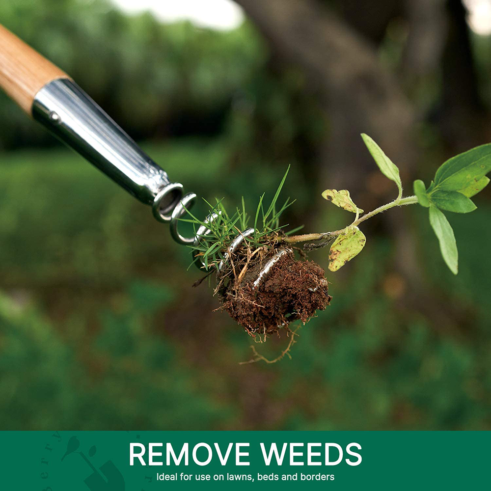 Berry&Bird Hand Corkscrew Weeding Tool Manual Weed Puller Garden Tool T-Handle