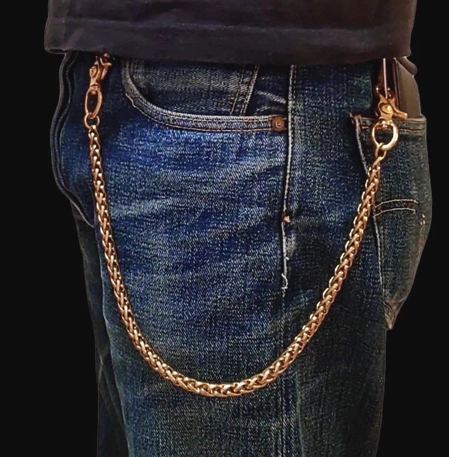 Heavy duty Solid brass Wallet chain Handmade in Japan LGA