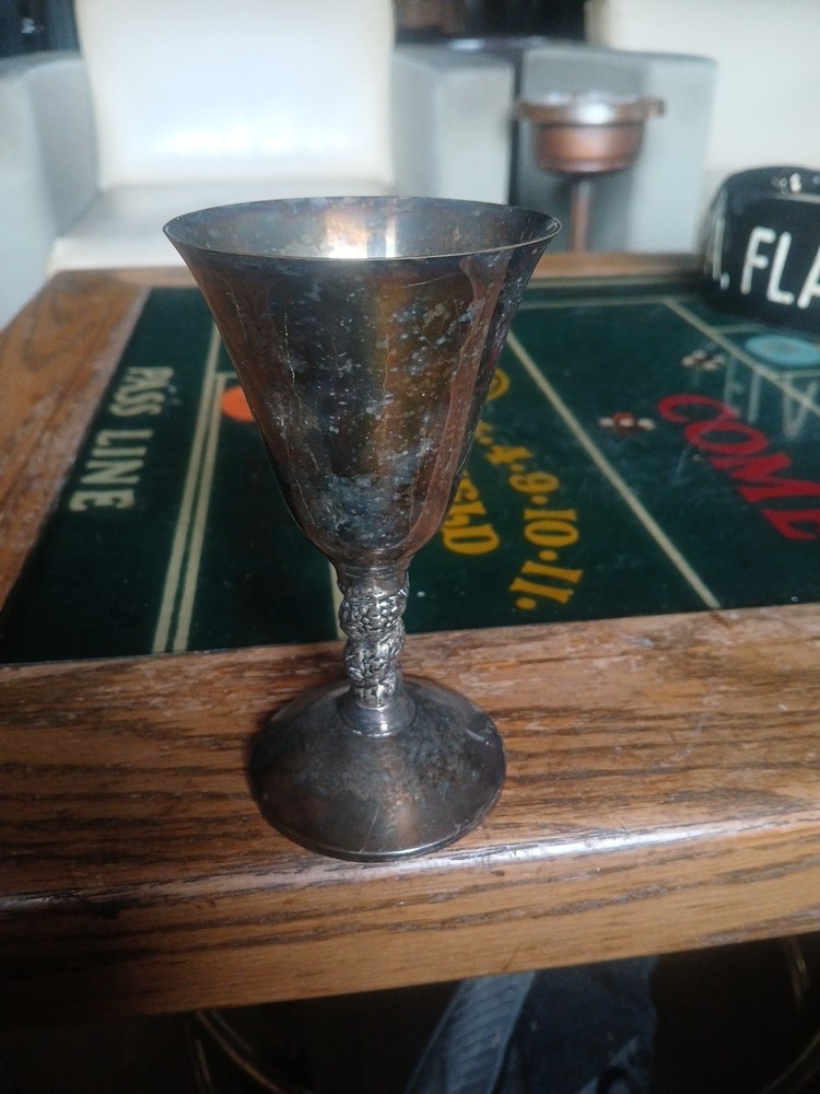 5" Vintage Plator Silverplate Goblet Spain
