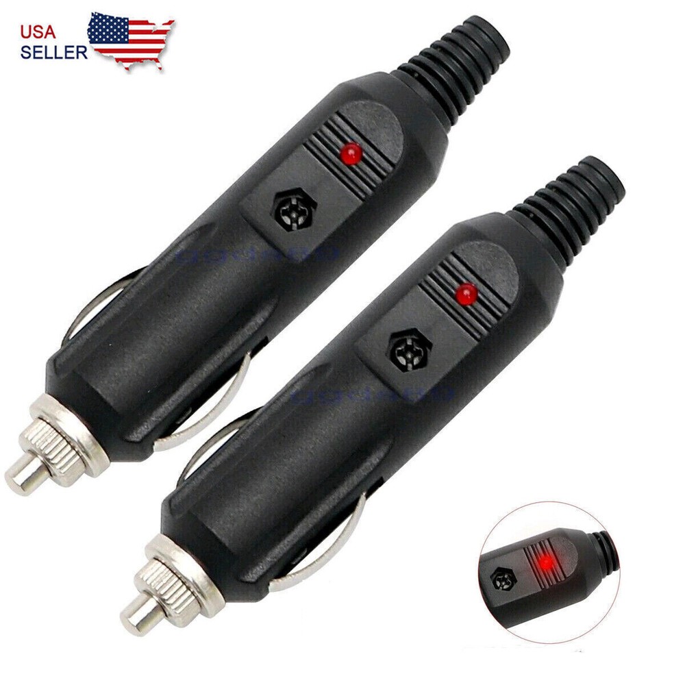 2 x 12V Car Cigarette Lighter Plug Connector