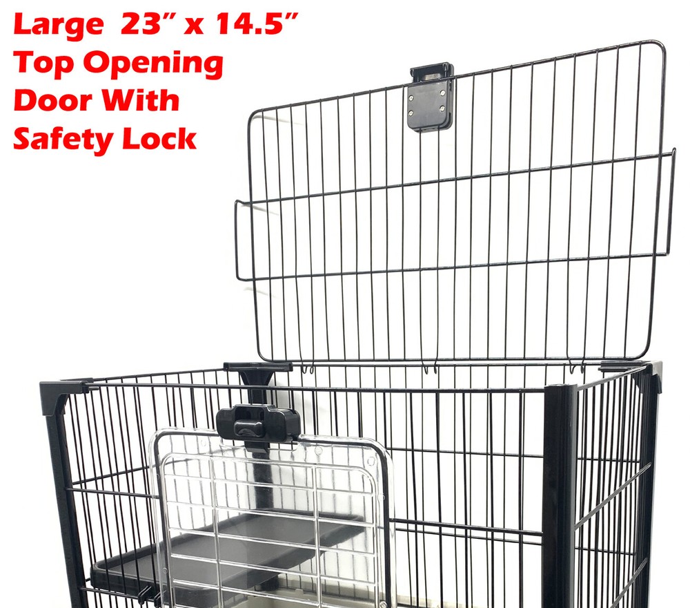2-Level Rabbit Guinea Pig Ferret Hedgehog Kitten Rolling Cage With Pull Out Tray