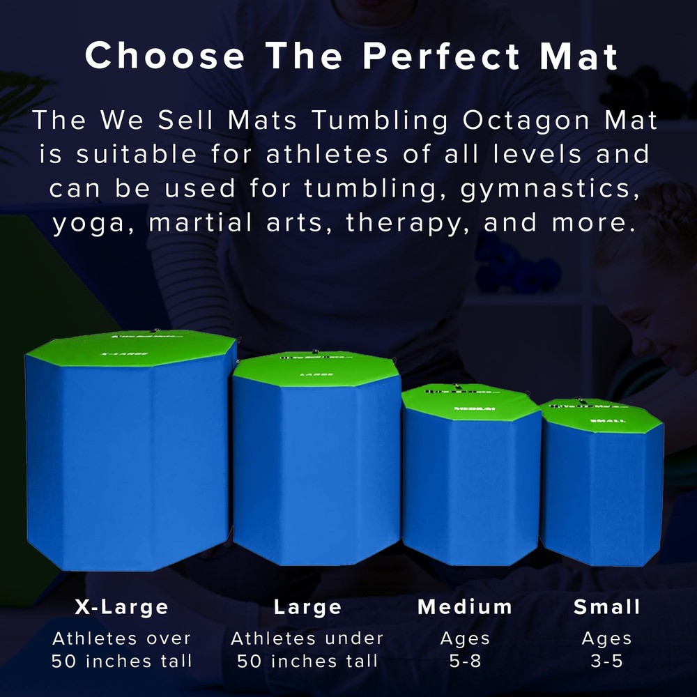 Gymnastics Octagon Skill Shape Tumbling Mat, Somersault Backbend Trainer for ...