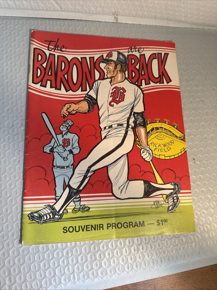 1981 Birmingham Barons Souvenir Program mint
