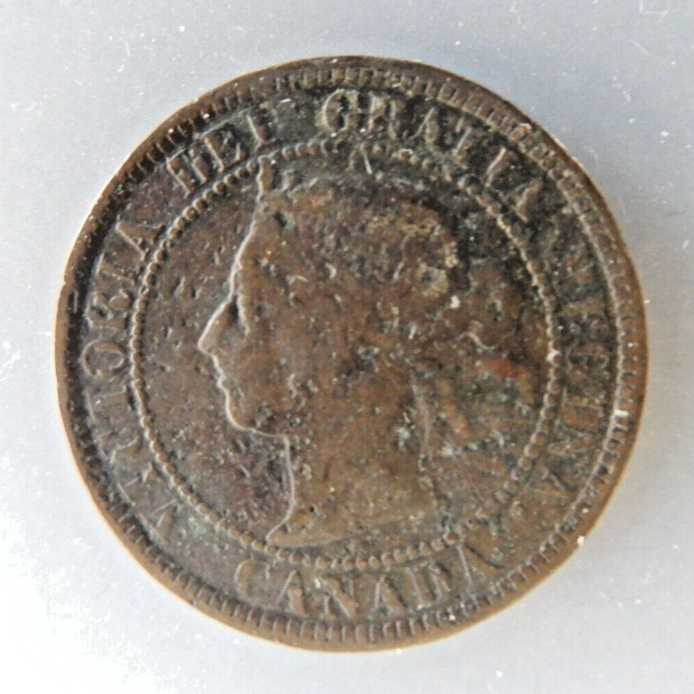 1884 Canada Large Cent Coin, Bronze, KM#7