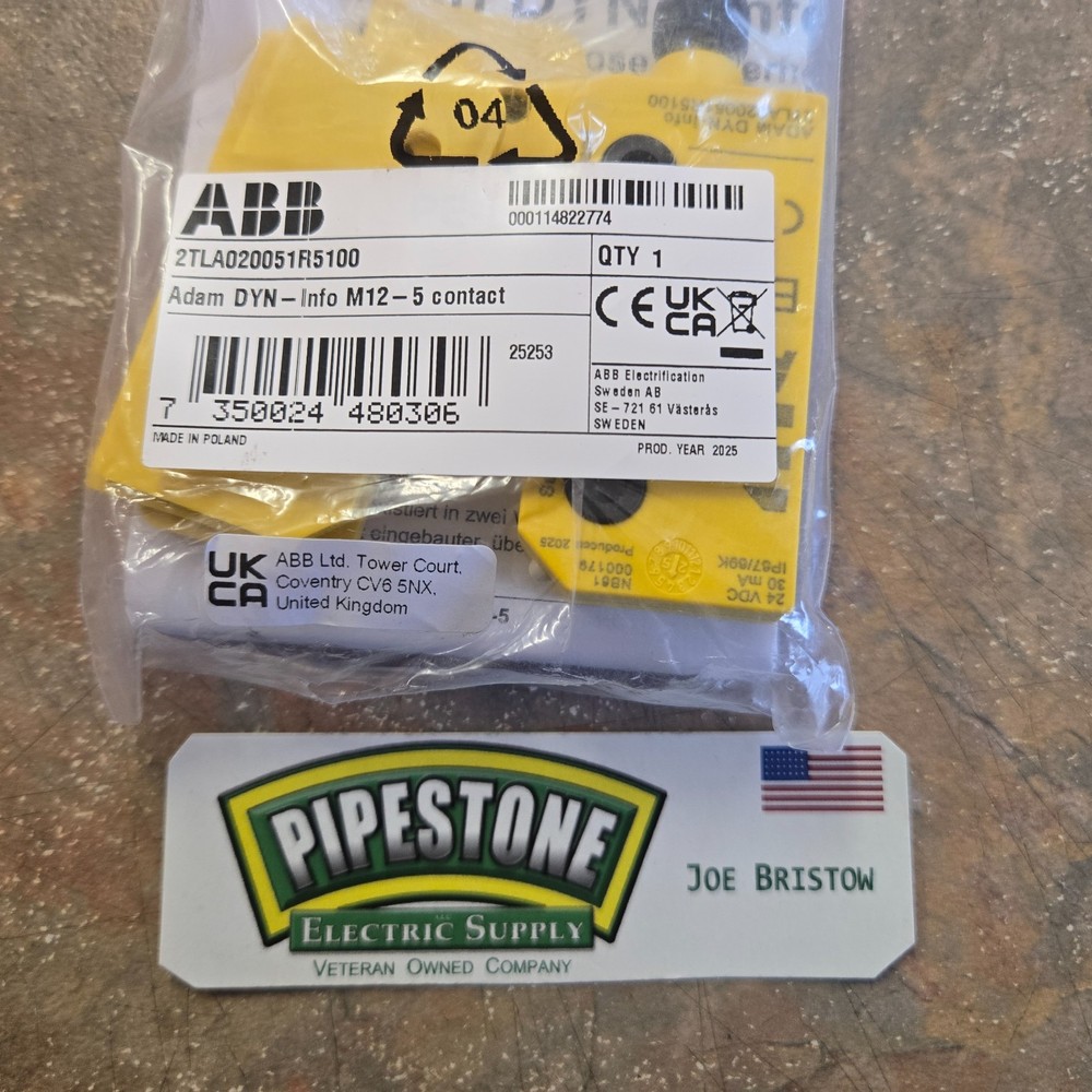 2TLA020051R5100 ABB Adam Safety Door Sensor **Kentucky Stock**