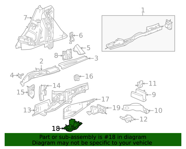 Genuine GM Lower Rail Support 23371867