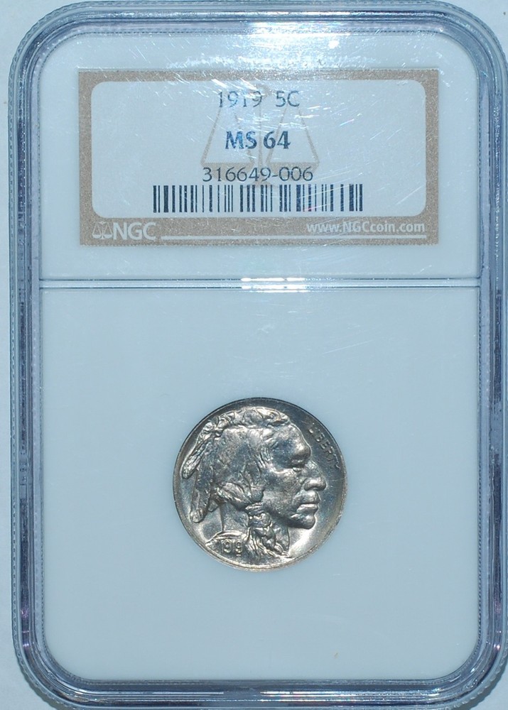 1919 P NGC MS64 Buffalo Nickel