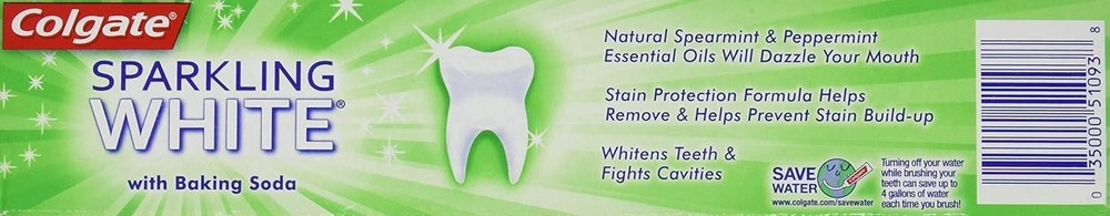 Colgate Sparkling White Mint Zing Toothpaste 6 OZ (Select Pack)