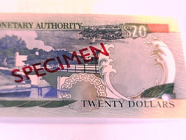 Bermuda 2000 Twenty Dollar SPECIMEN note Choice Crisp Uncirculated.