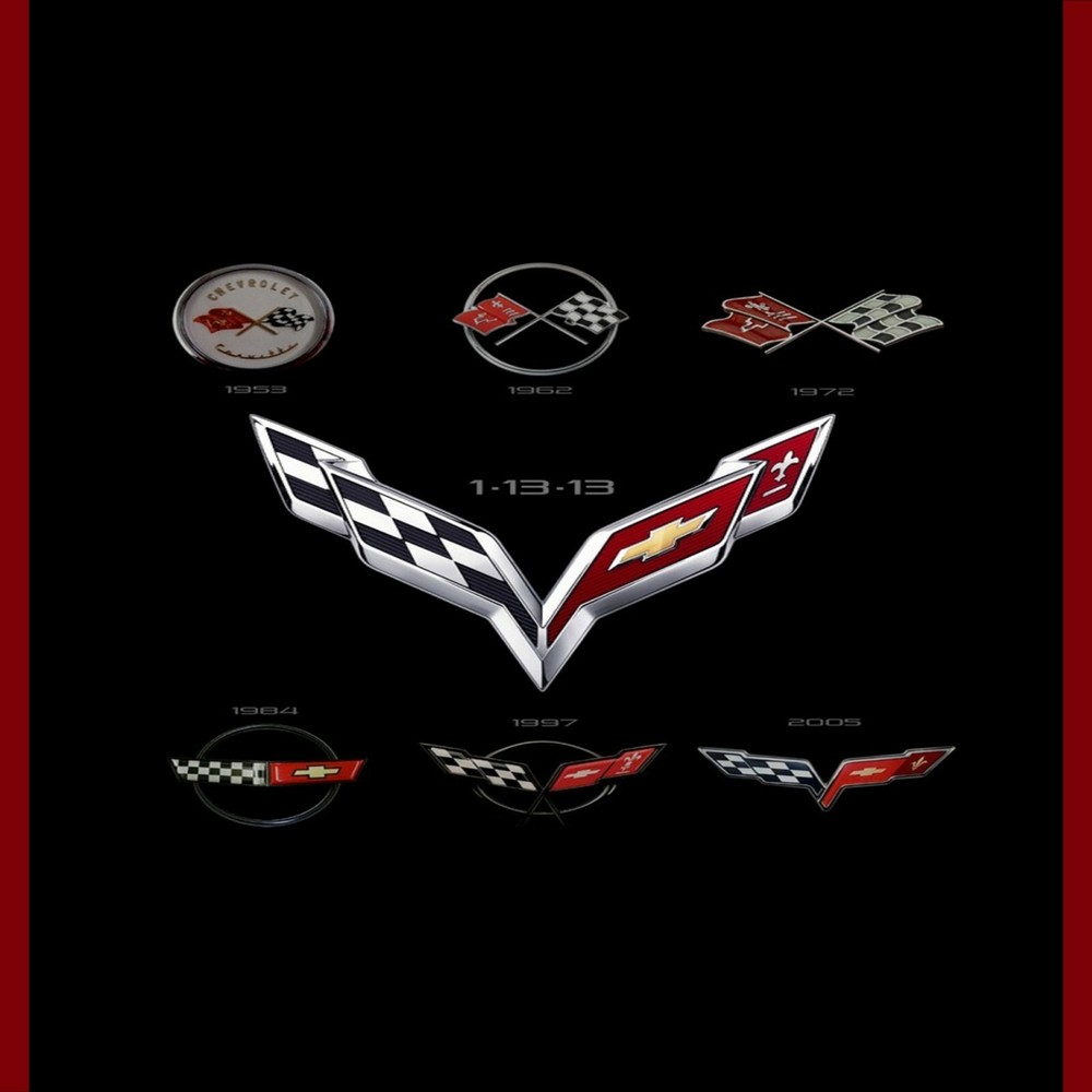 Chevy Bow Tie Blue Corvette Emblems Quality FLOOR Graphic Decal