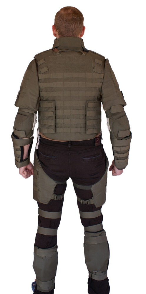 Thigh pads Olive Drab covers, size S