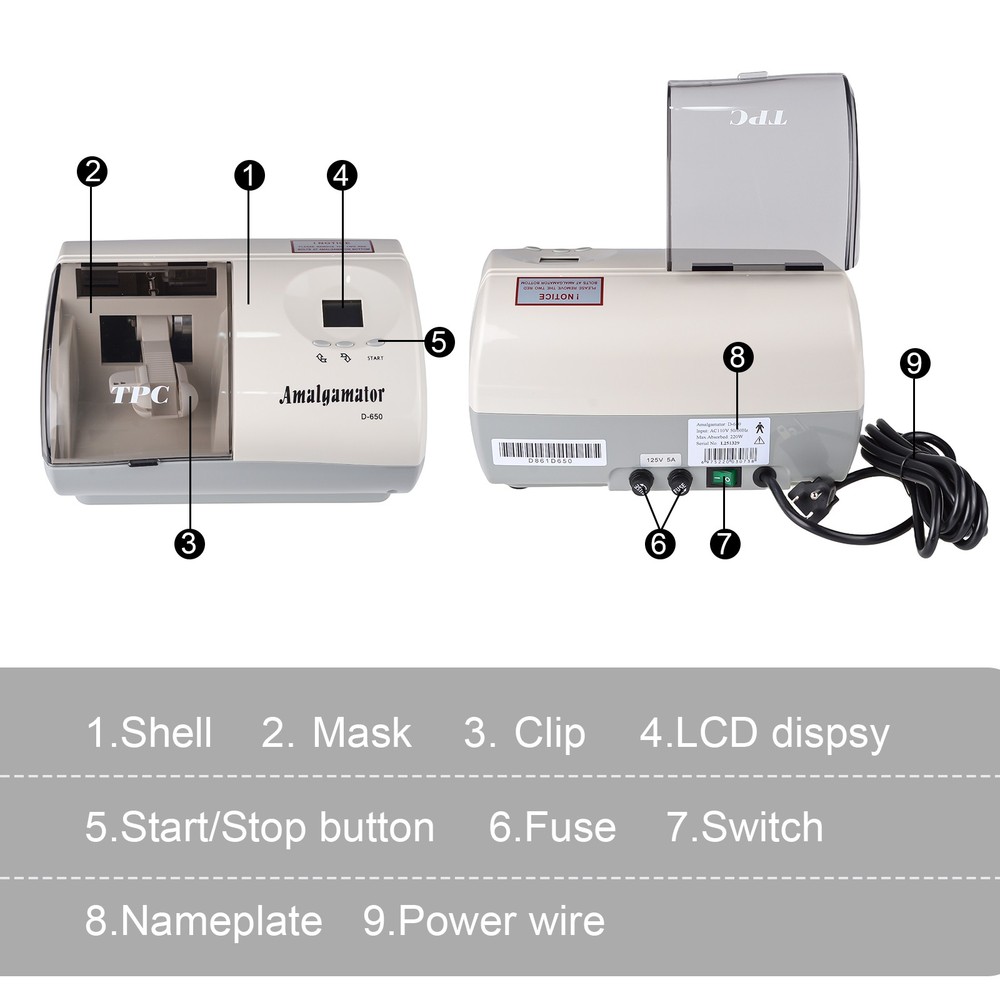 Lab Digital Amalgamator D650 Advanced TPC Mixer & Precise Digital Time Control