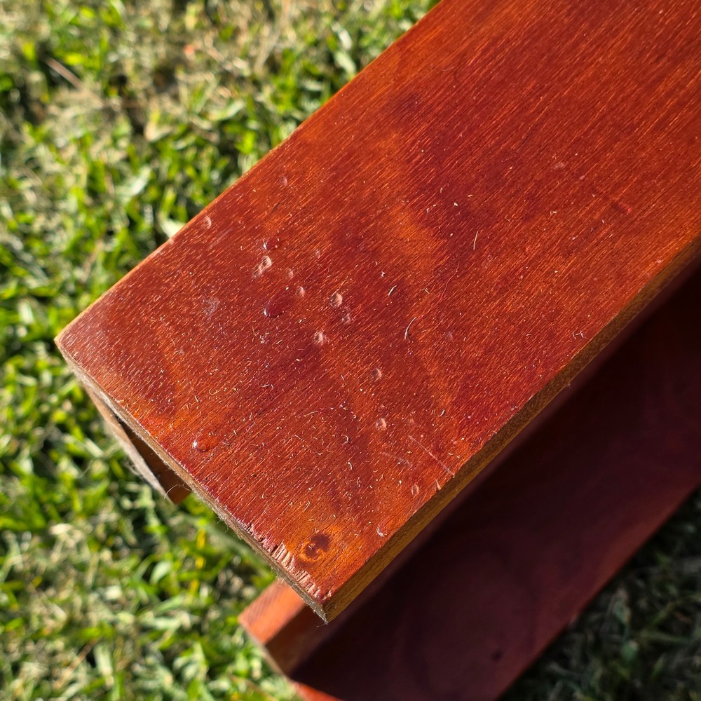 Vintage Solid Mahogany Cube Side Table/Stool -Minimalist Modern Design 16" x 16"