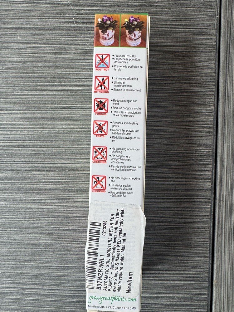 AUTOMATIC SOIL MOISTURE METER FOR PLANTS - Automatically Tests Every 2 Hours