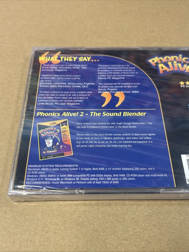 Phonics Alive Scholastic PC Win/Mac Educational Game Scholastic Sealed