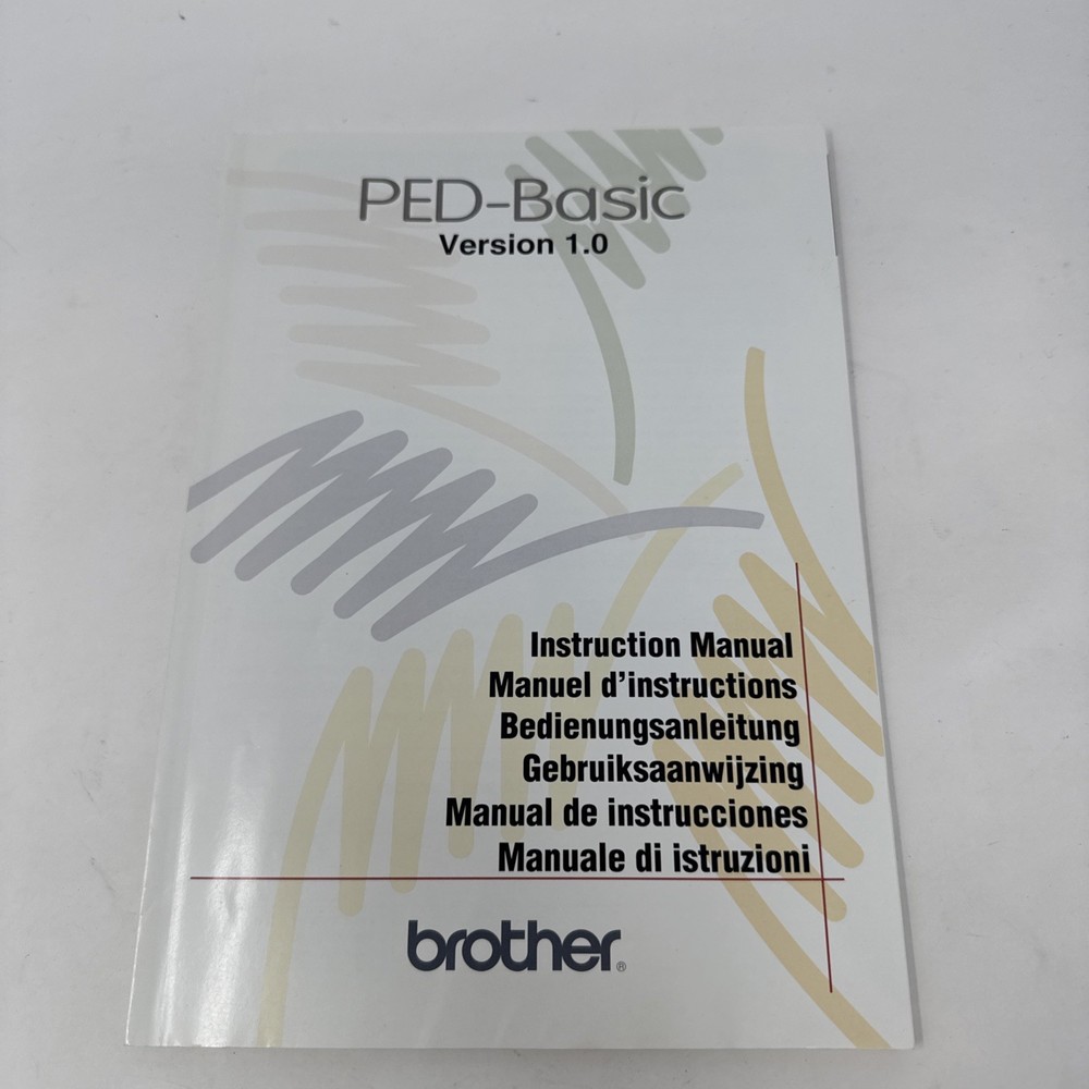 BROTHER PED-Basic Version 1.0 Embroidery Instruction Manual and Empty Box Only
