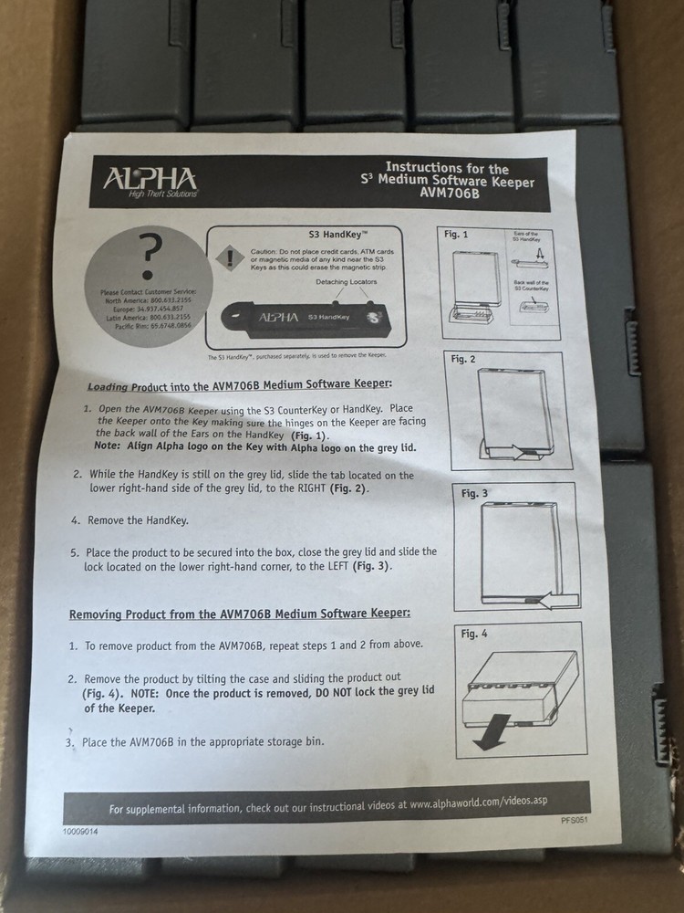 (25 NEW) Alpha Security ACM356B Keepers Anti Theft S3 Case Retail Rectangular