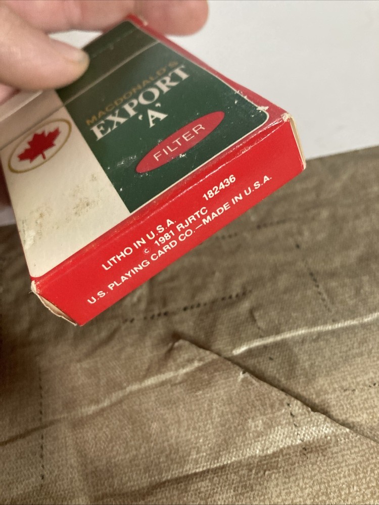 Complete Deck Od MacDonald's EXPORT A Canada Cigarettes Playing Cards