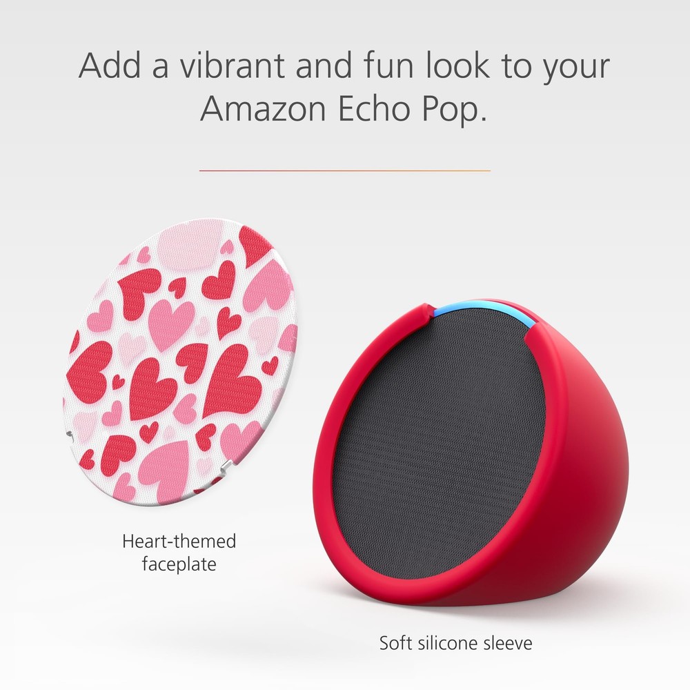 Hearts Sleeve & Faceplate Compatible with Echo Pop