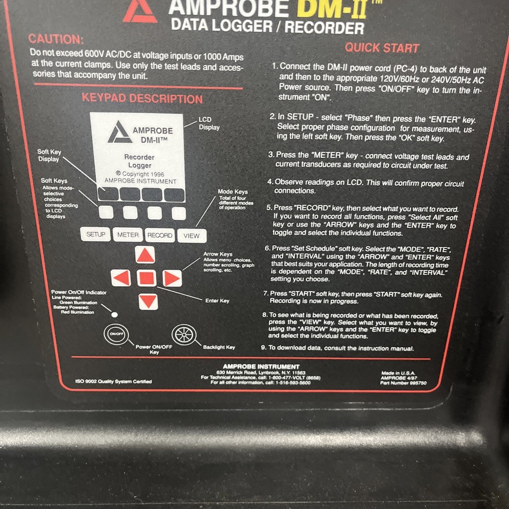 Amprobe DM-II Pro Data Logger Recorder
