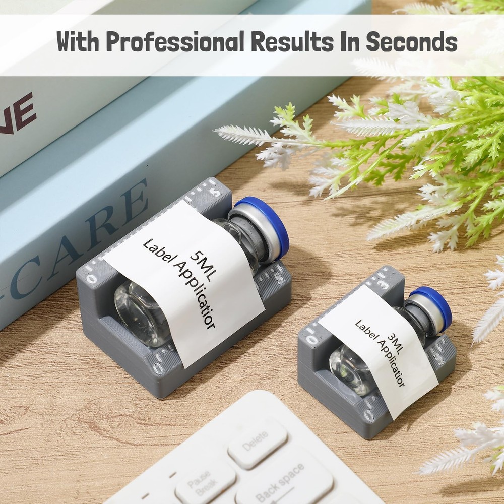 2 Pcs Vial Label Applicator Bottle Labeling Application Tool for Small Jars E...