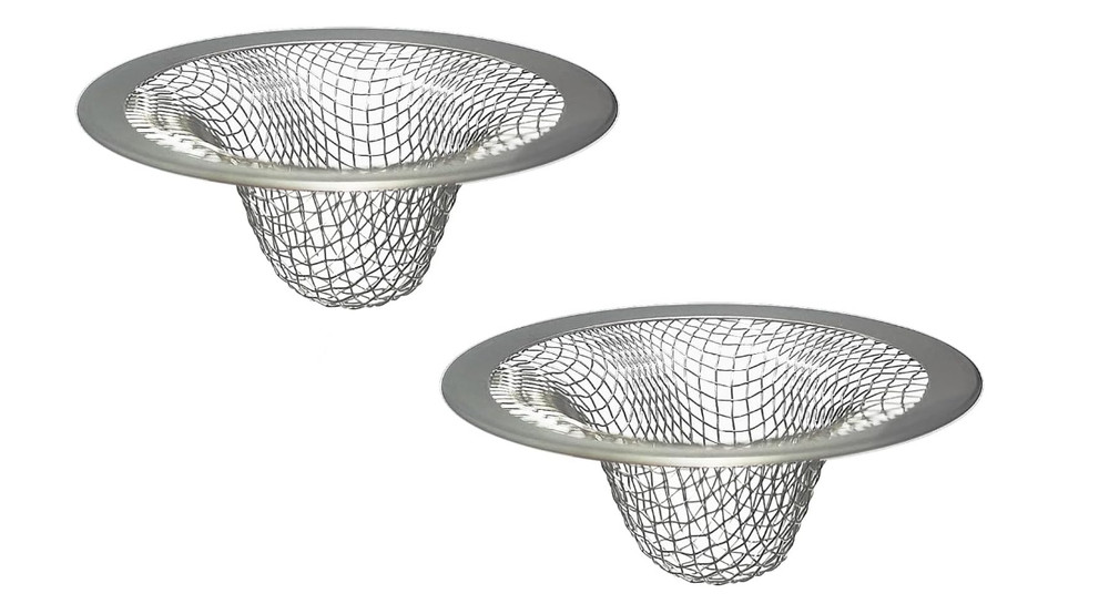 2-Pack Drain Strainers – 2 Sizes Mesh Catcher ( Silver )