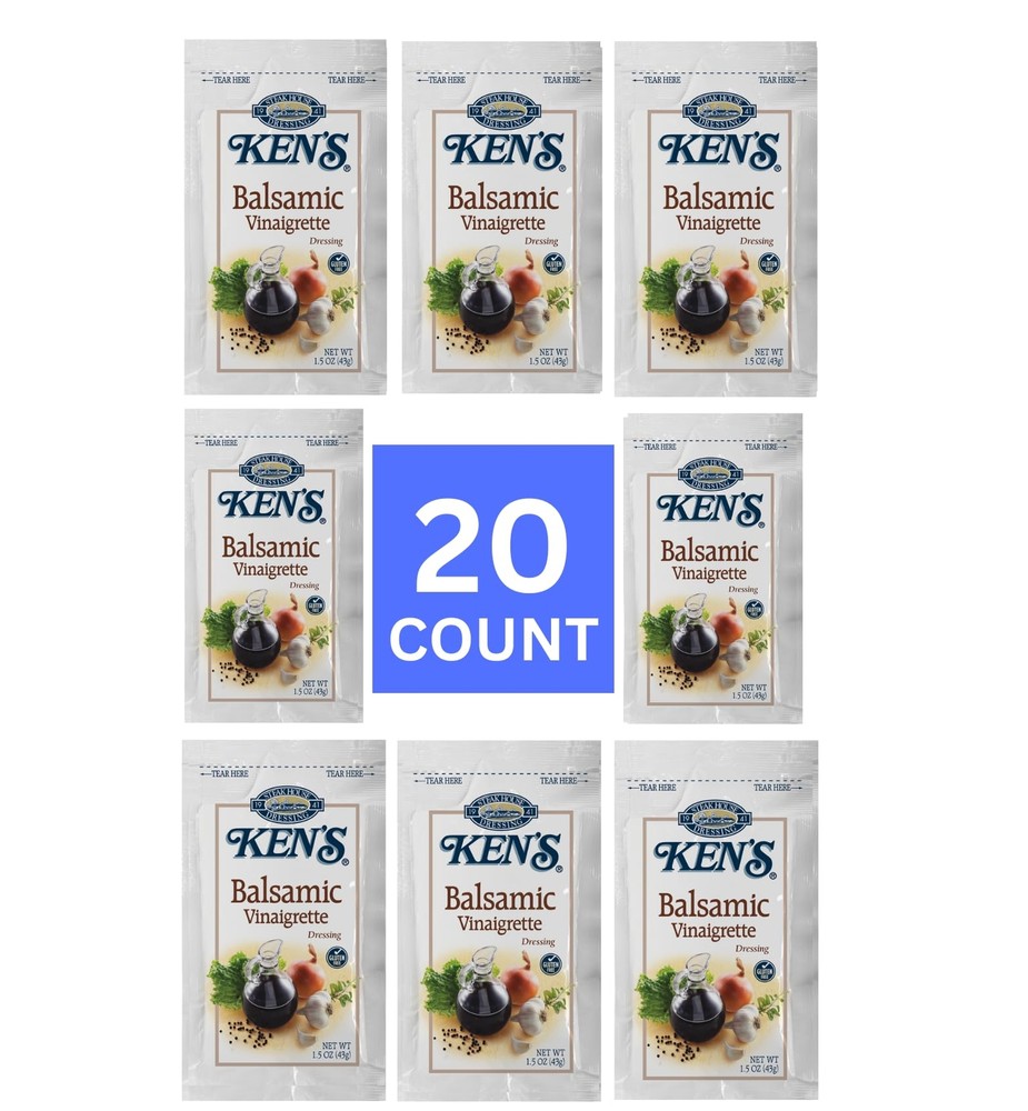 20 Count | Salad Dressing Packets | Individual Single Serve Salad Dressing
