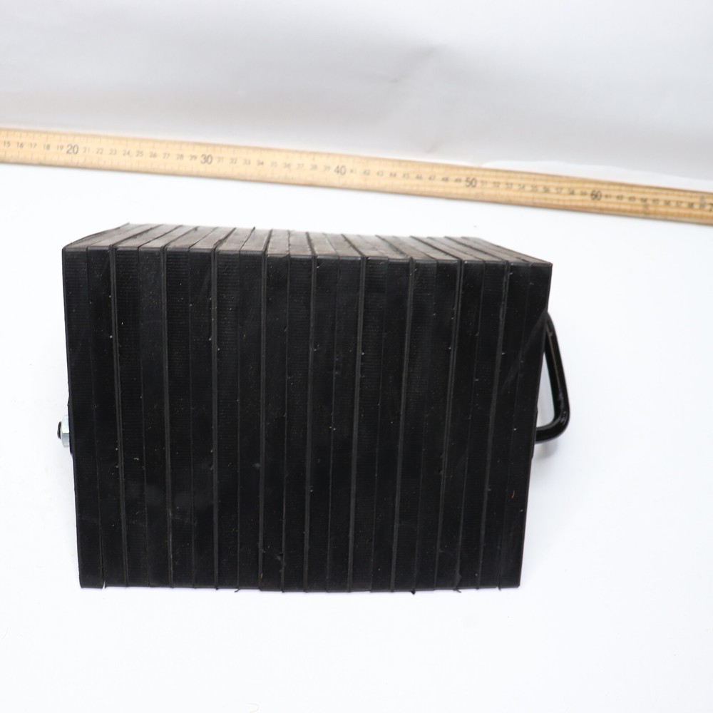 Wheel Chock Black Laminated Rubber 10" x 7-1/2" x 10-1/4"