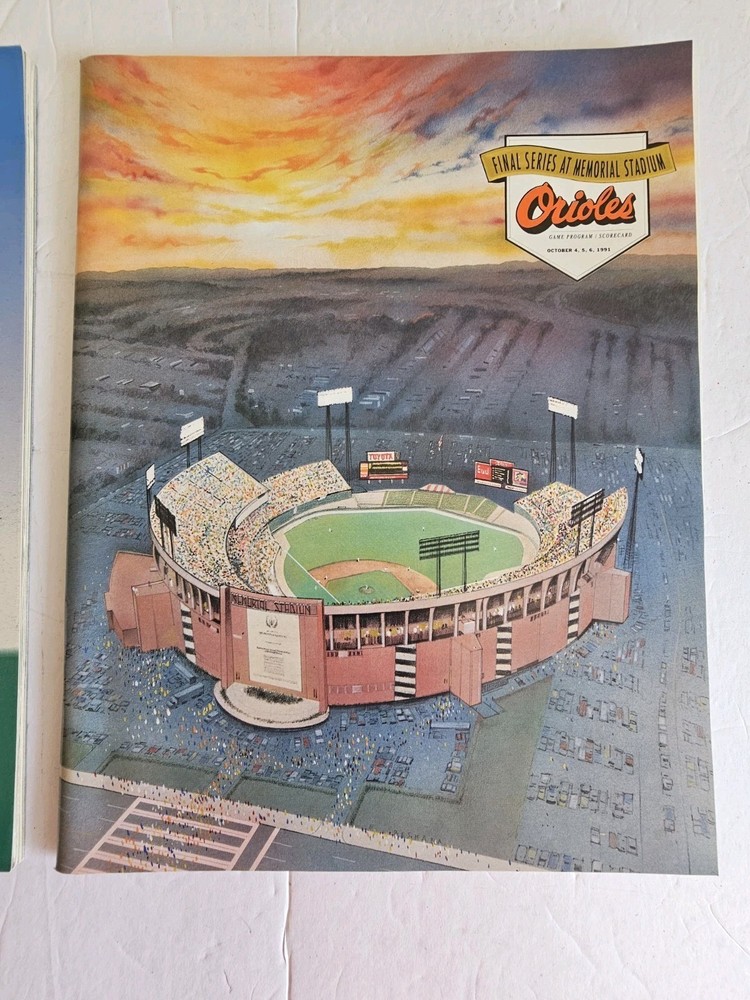 Memorial Stadium General Program Last Opening Day & Final Home Game Orioles