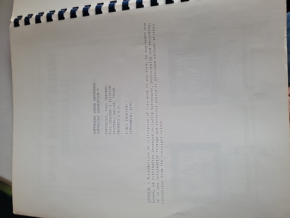 Illusion Systems Book 2 (Two) By Paul Osborne - Stage Magic Illusion Building