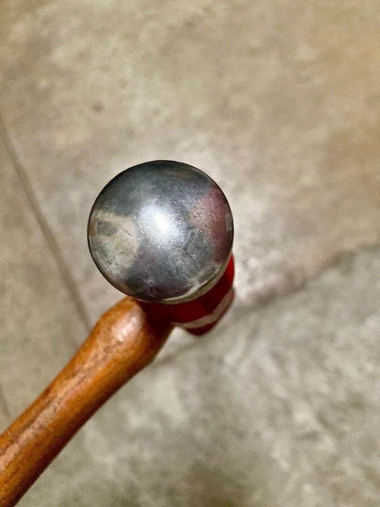 Vintage 1.5 lb Forge Rounding Hammer – Domed Round & Square Faces - Hickory