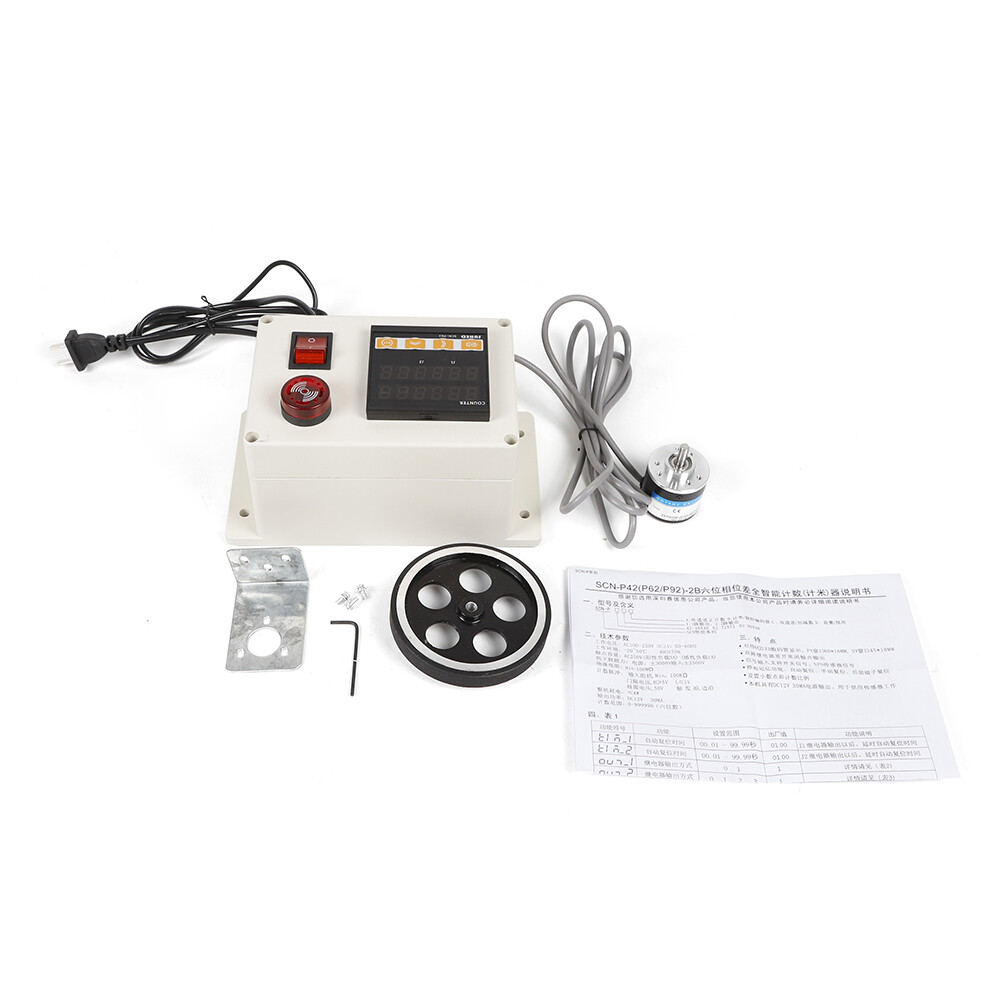Digital Pulse Length Meter Rotary Encoder Meter Counter+Mounting bracket 300 ppr