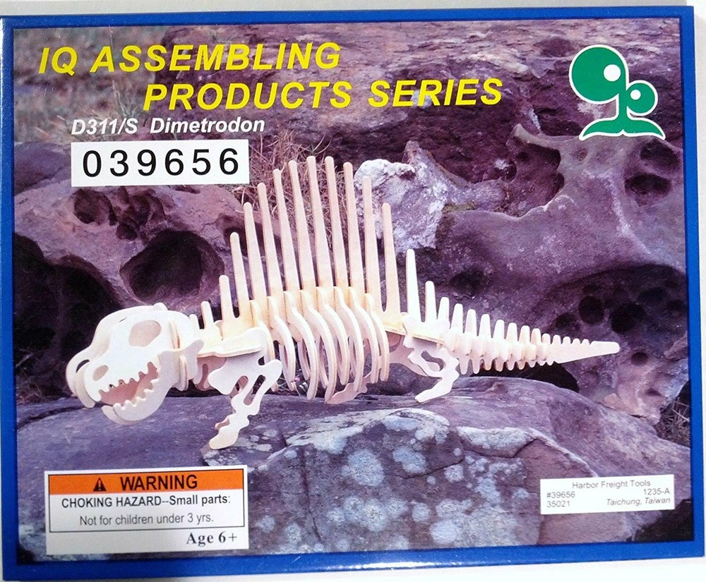 Dimetrodon Wooden Dinosaur 3-D Model Kit