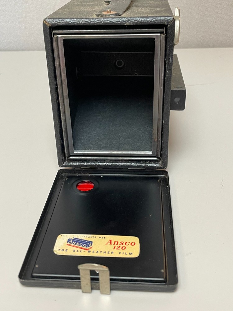 Vintage Ansco Shur-Flash Box Camera Untested * Shutter sticks part-way open*