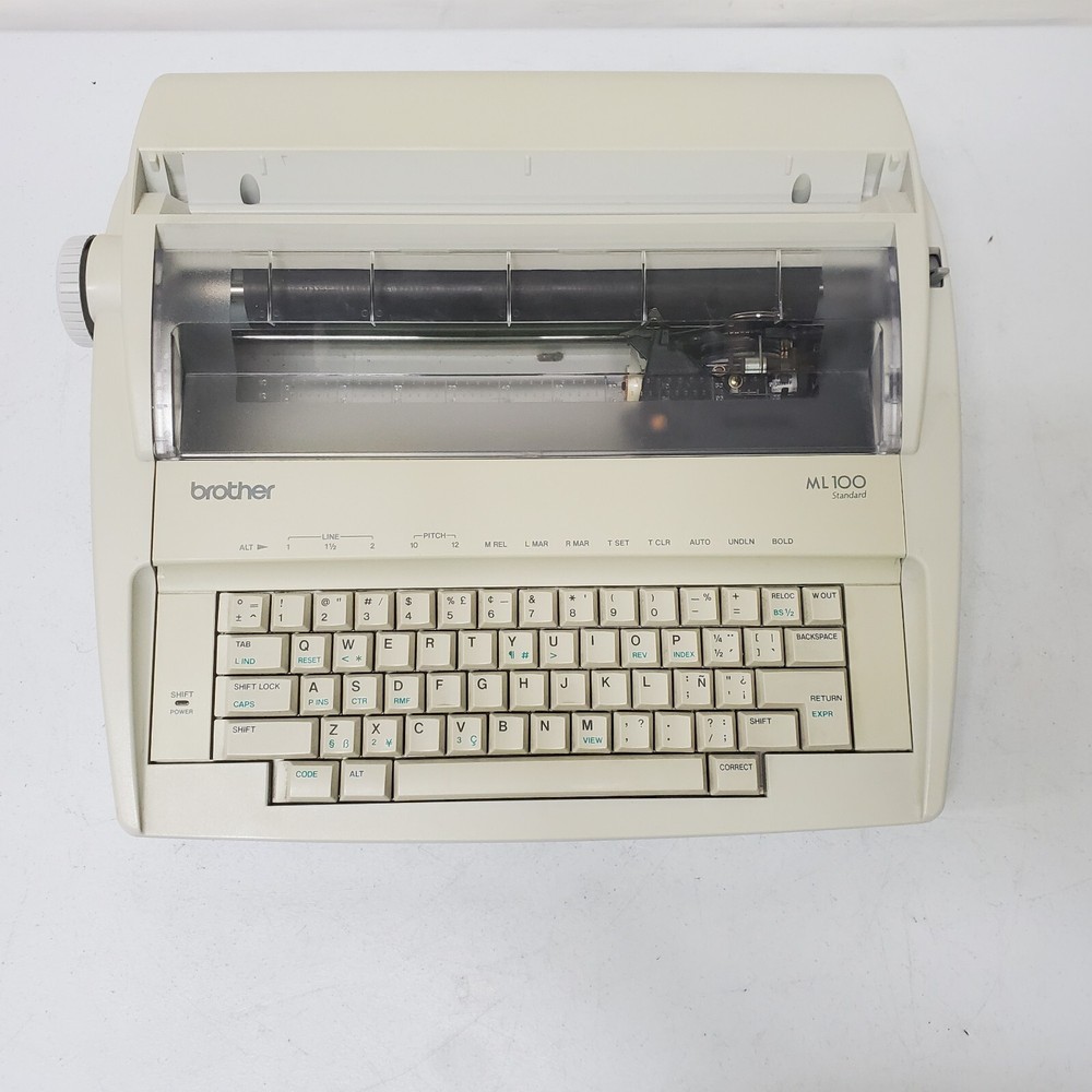 Brother ML 100 Standard Electronic Typewriter No Rear Tray Read Info