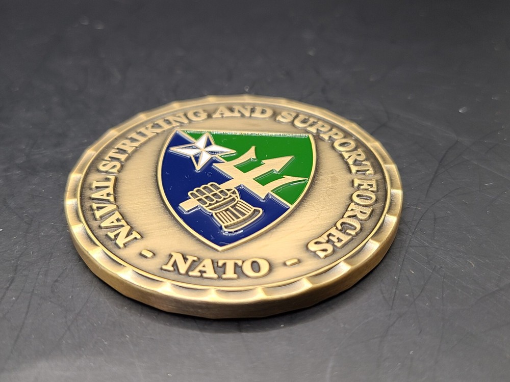 NATO NAVAL STRIKING AND SUPPORT FORCES 2" CHALLENGE COIN