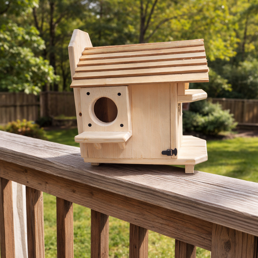 Extra Large Handmade Squirrel House - Outdoor Nesting Box for Backyard Wildlife
