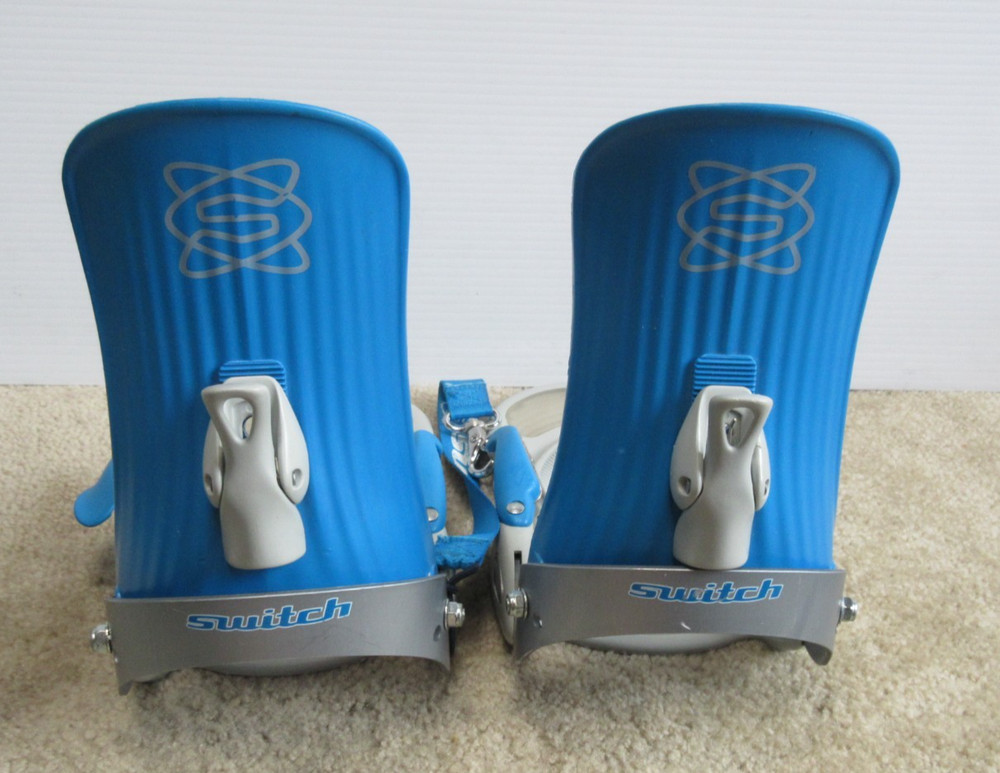 Switch Step-In X-Type Blue Snowboard Bindings Size Medium Made In Italy