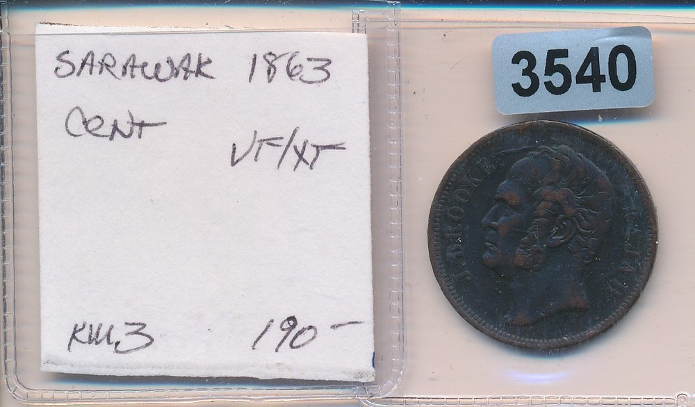 SARAWAK - 1863 CENT - #3540 - RARE
